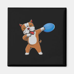 Aimant Mignon Pitbull Dabbing Amateur de Disc Golf Pit Bu