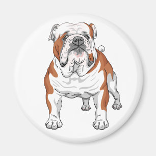 Aimant Mignonne Anglais Bulldog Lover Bully Cartoon Chien