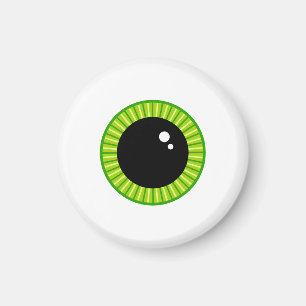 Aimant Mignonne Eyeball Vert Funny