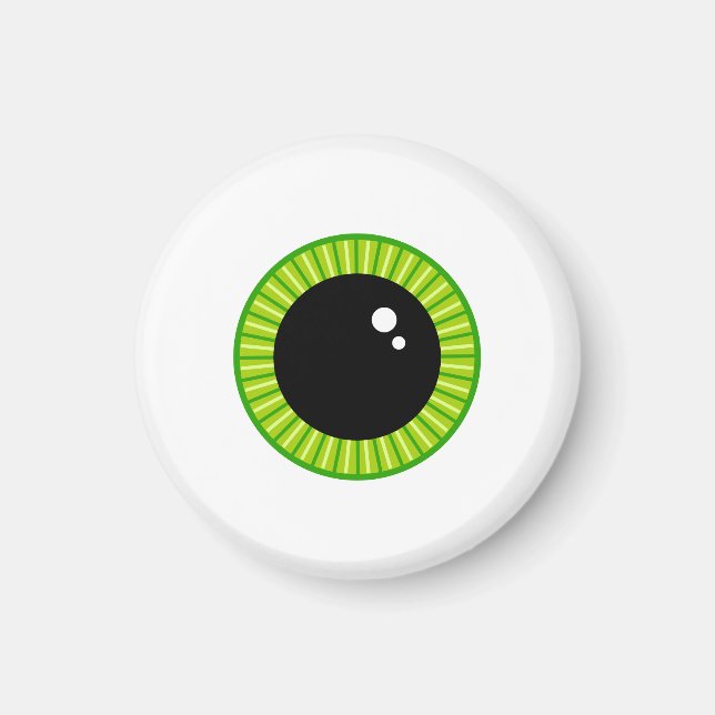 Aimant Mignonne Eyeball Vert Funny (Devant)