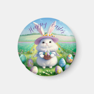 Aimant Mignonne lapin de Pâques 01