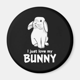 Aimant Mignonne Lapin J'Aime Mon Lapin