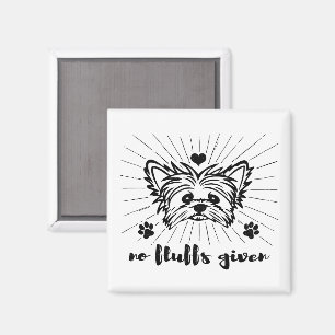 Aimant Mignonne Yorkshire Terrier Pas De Fluffs Donné Mèm