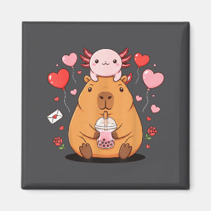 Aimant Mignons Garçons Filles Axolotl Capybara Bubble Tea