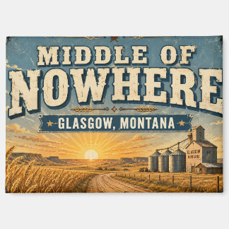 Aimant Milieu de nulle part Glasgow Montana Prairie