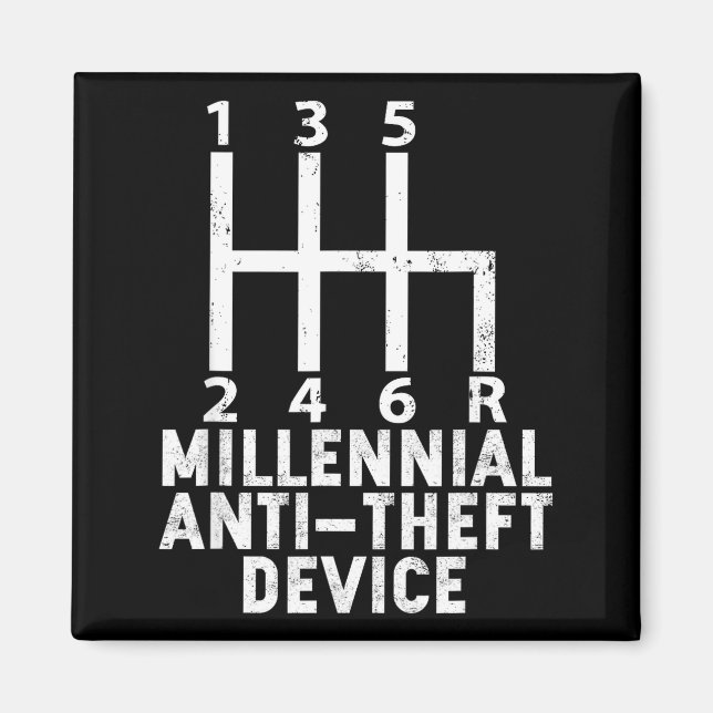 Aimant Millennial Anti Theft Device _ Funny Stick Shift  (Devant)