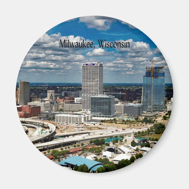 Aimant Milwaukee, Wisconsin, paysage urbain (Devant)