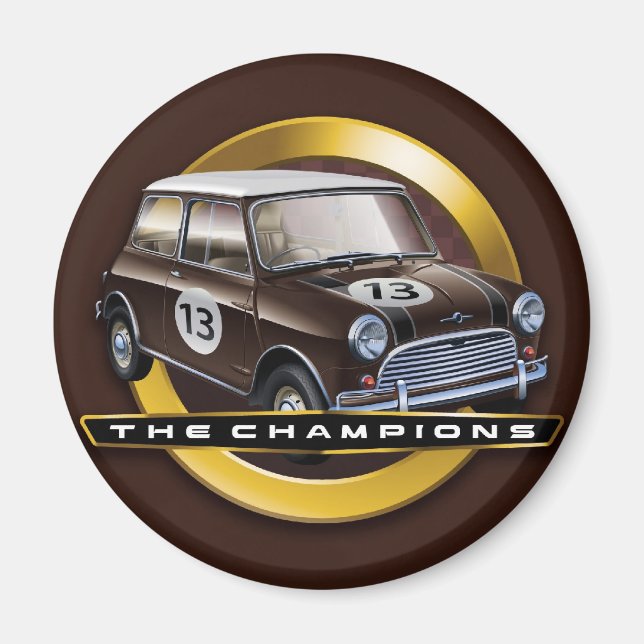 Aimant Mini Cooper S brown (Devant)