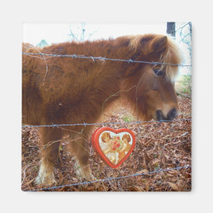 Aimant Miniature cheval Valentine Red Heart