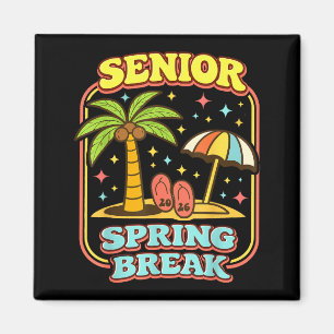 Aimant Minimal Vintage Senior Vacances de Printemps 2026