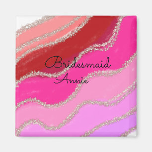 Aimant minimale add your name text bridesmaid gijd