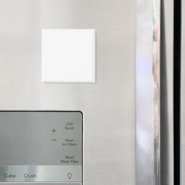 Aimant Minimalist white solid plain simple modern elegant (In situ (réfrigérateur))