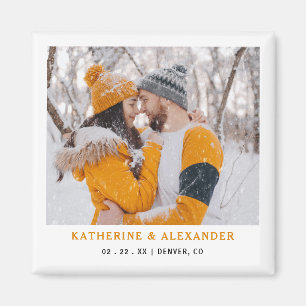 Aimant Minimaliste Élégant Moderne Photo Enregistrer La D