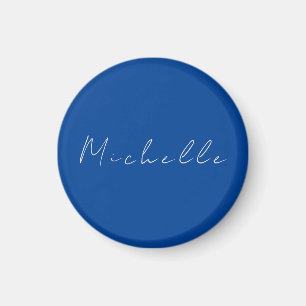 Aimant Minimaliste tendance moderne écrit à la main bleu