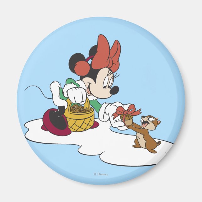 Aimant Minnie avec un Tamia (Devant)