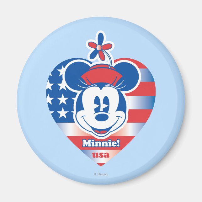 Aimant Minnie classique | Patriotique (Devant)