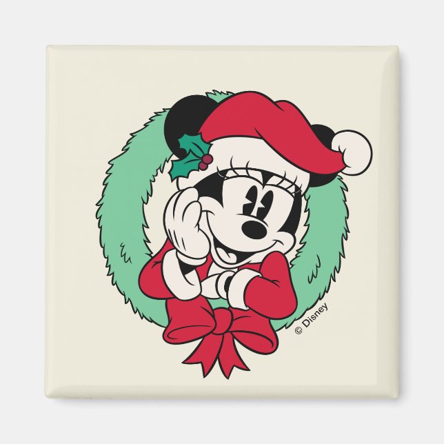 Aimant Minnie | Cute couronne de vacances (Devant)