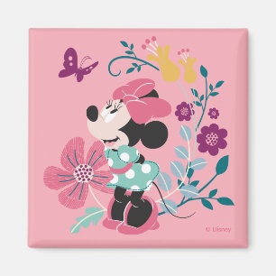 Aimant Minnie Mouse & Fleurs - Bonne Fête des Mères
