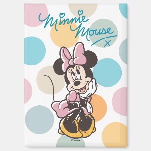Aimant Minnie Mouse mignonne Rêverie à pois