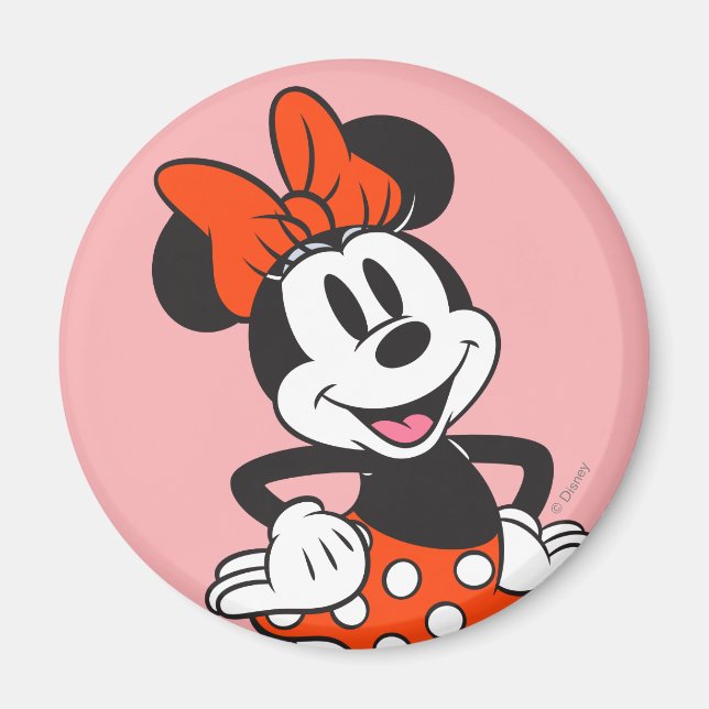 Aimant Minnie Mouse Pose Classique les Mains sur les Hanc (Devant)