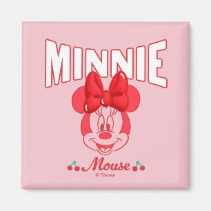 Aimant Minnie Mouse Retro Sourire Cerise