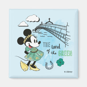 Aimant Minnie Mouse Saint-Patrick - Terre de l'Émeraude