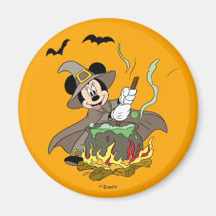 Aimant Minnie Mouse sorcière d'Halloween