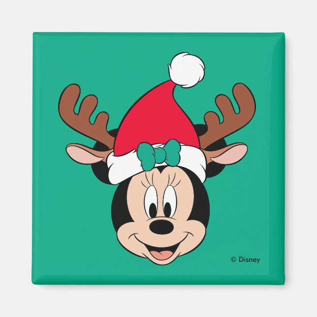Aimant Minnie | Reindeer Ears & Santa Hat (Devant)