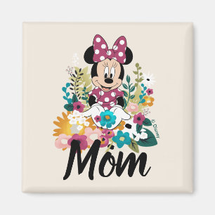Aimant Minnie Souris - Fleurs pour maman