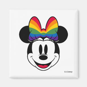 Aimant Minnie Souris Portant Rainbow Bow