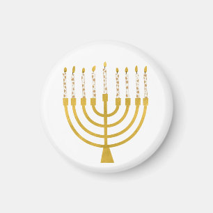 Aimant Minorah festive Hanoukka bougies Élégant minimal