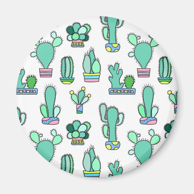 Aimant Mint Green Cactus & Succulent Plant (Devant)