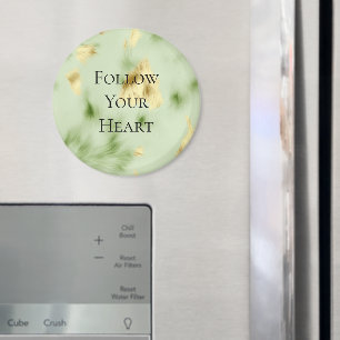 Aimant Mint Green Gold Cowhide