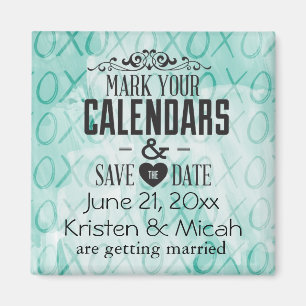 Aimant Mint XOXO Enregistrer la date