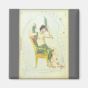 Aimant Miroir d'Urania, Carte céleste d'astronomie vintag