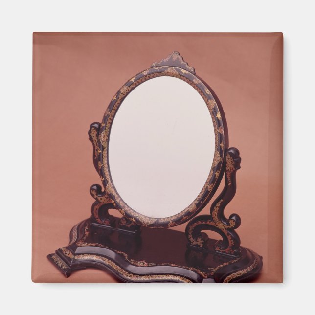 Aimant Miroir en papier-mache peint en or, vers 1890 (Devant)