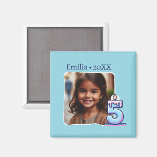 Aimant Mis Cinco Años Cumpleaños con Foto