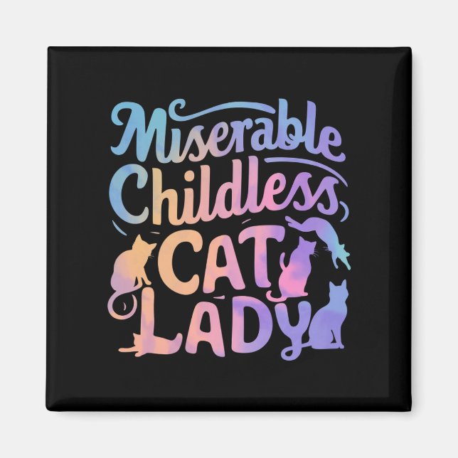Aimant Misérable chatte sans enfant dame (Devant)
