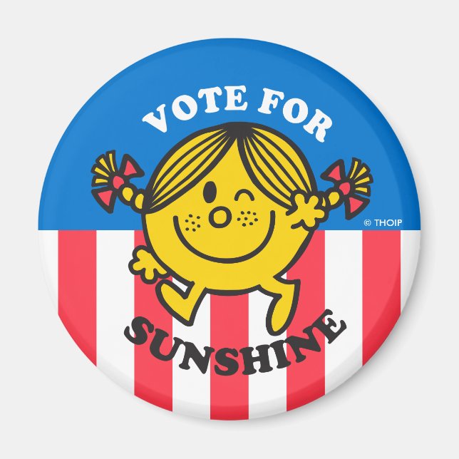 Aimant Miss Sunshine "Votez pour Sunshine" (Devant)