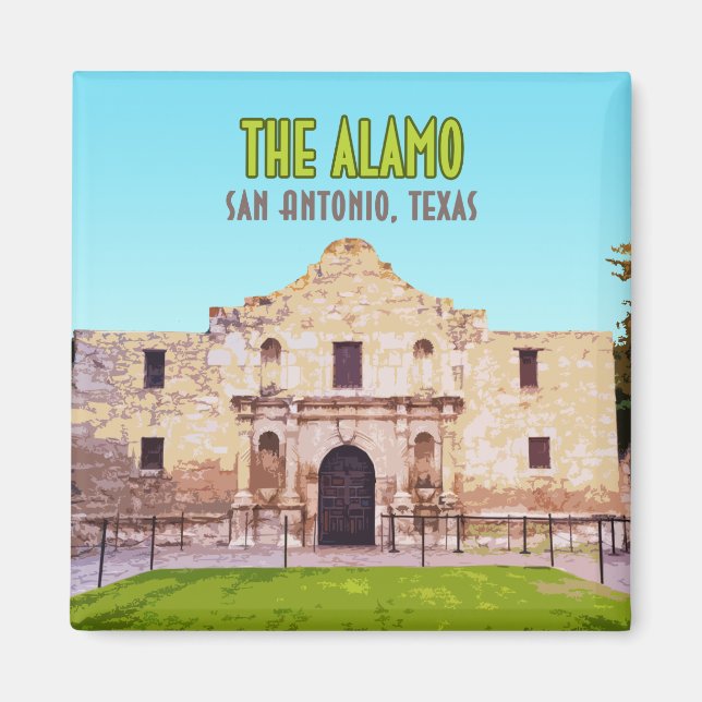 Aimant Mission Alamo San Antonio Texas (Devant)