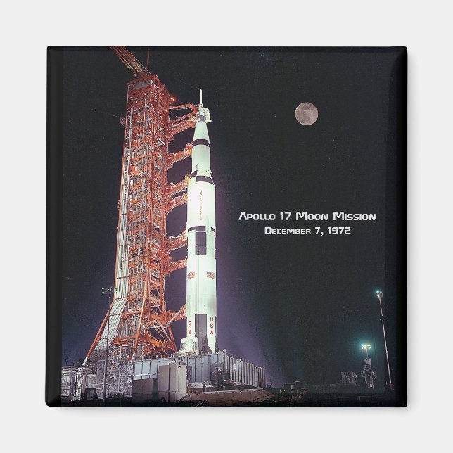 Aimant Mission Apollo 17 Moon (Devant)
