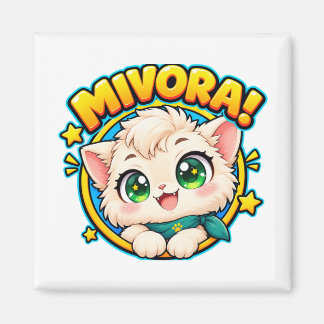 Aimant Mivora Cute Anime Chat avec Étoiles Brillantes