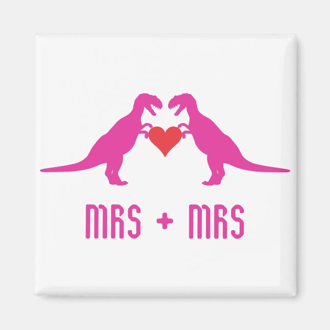 Aimant Mme+Mme - L'amour c'est l'amour Dinosaures (Devant)