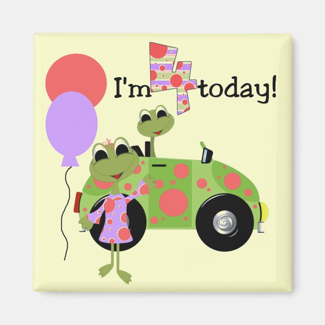 Aimant Mod Frogs 4th Birthday Tshirts et cadeaux (Devant)