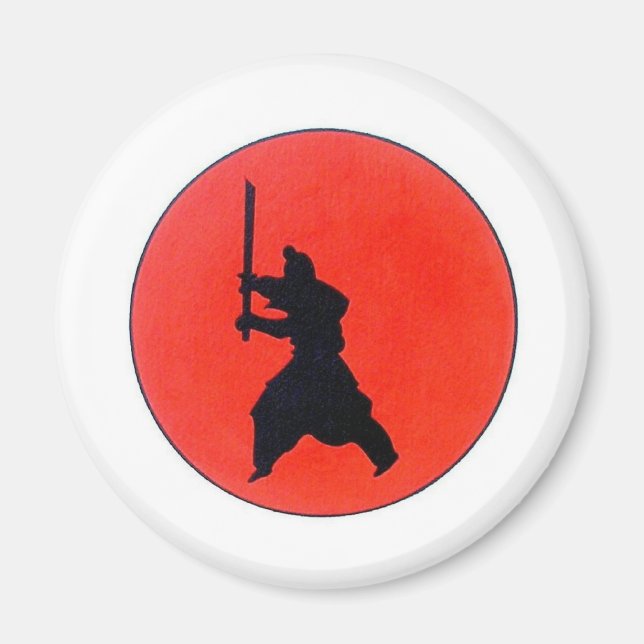Aimant Mode Bushido Japonais De L'Aimant Guerrier Ninja (Devant)