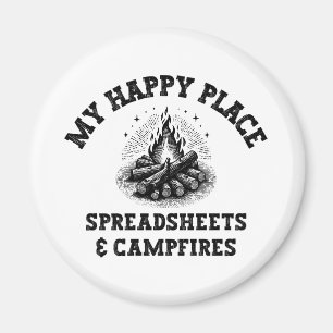 Aimant Mode Camping : Hors Grille - Drôle Comptable Don