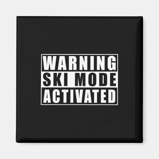 Aimant Mode Ski Alerte Activé  (Devant)
