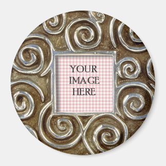 Aimant Modèle carré Silver Swirls