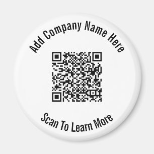 Aimant Modèle commercial noir et blanc QR Code