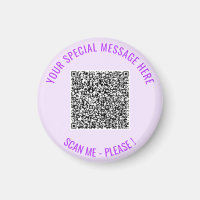 Modèle d'aimant personnalisé avec QR Code et texte